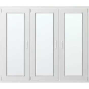 Okno Trojkřídlé plastové okno se sloupkem, vlevo otevíravo sklopné 170x140