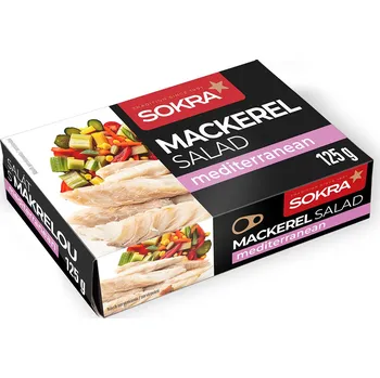 konzervovaná ryba Sokra Salát s makrelou Mediterranean 125g 125g