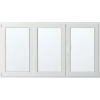 Okno Trojkřídlé plastové okno se štulpem, vpravo otevíravo sklopné 220x130