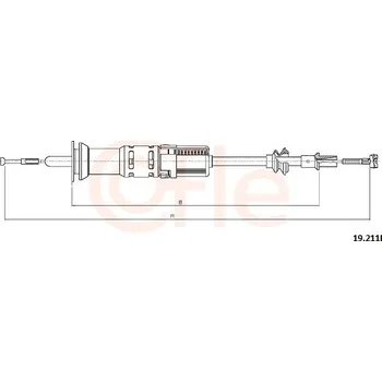 Spojkové lanko Tazne lanko, ovladani spojky, 19.211E