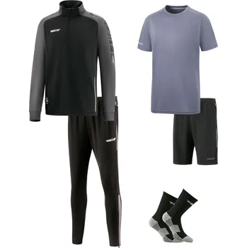 Fotbal Saller X.72 Tréninkový set BARVA: 380 černá-šedá, Velikost: 140 – kompletní tréninková sada Saller pro hráče i týmy