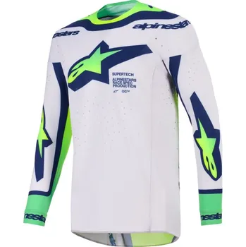 Moto dres Dres SUPERTECH VISTA, ALPINESTARS (světle šedá/žlutá fluo/zelená/modrá/růžová) 2026 (Velikost: 2XL)