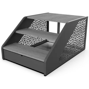 Schůdky Poolex Wood - šedá