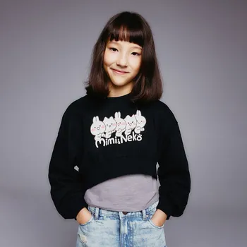 Dívčí mikina Reserved - Svetr s topem Mimi & Neko - černý - 342FT-99X - 342FT-99X-122