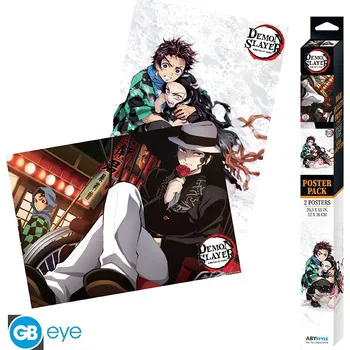 Plakát DEMON SLAYER - Set 2 Posters Chibi 52 x 38 cm - Series 3