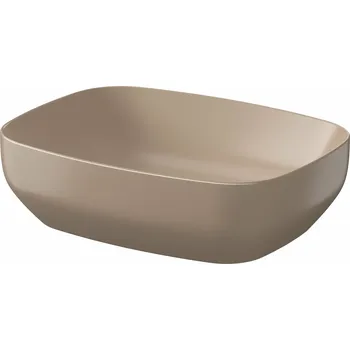 Umyvadlo CERSANIT 3D Umyvadlo Cersanit Larga 50 na desku hnědé matné obdélníkové, K677-063 K677-063