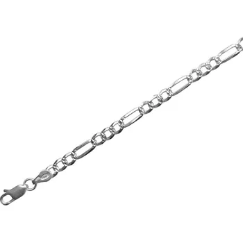 Náramek Stříbrný náramek "Figaro" TU-1007