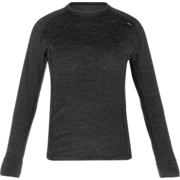 Dívčí tričko 2117 of Sweden Pauki dětské merino tričko s dlouhým rukávem, Dark Grey Melange 128