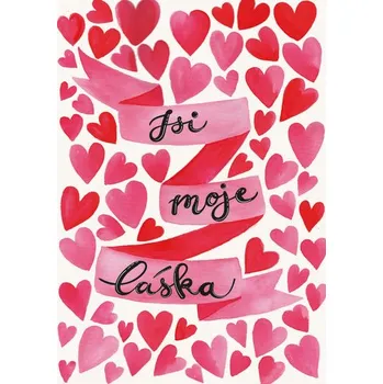 Přáníčko BeBechy - A6 - bílé - Láska