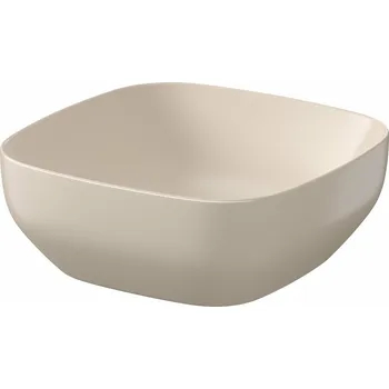 Umyvadlo CERSANIT 3D Umyvadlo Cersanit Larga 38 na desku béžové matné čtvercové, K677-057 K677-057