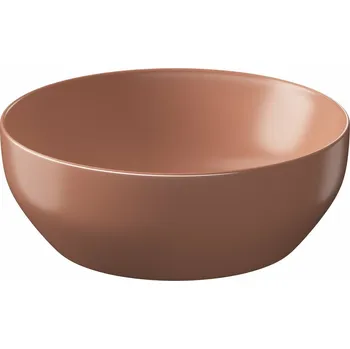 CERSANIT 3D Umyvadlo Cersanit Larga 40 na desku cihlové matné kulaté, K677-048 K677-048