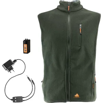 Pánská vesta AlpenHeat FIRE-FLEECE vyhřívaná vesta - zelená Velikost: XL