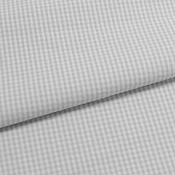 Košilovina bílo-šedé vichy káro, š.145