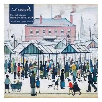 Cizojazyčná kniha Adult Jigsaw Puzzle L.S. Lowry: Market Scene, Northern Town, 1939 (Pevná)