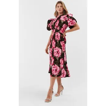 Dámské šaty ROTATE Úpletové šaty Jacquard Bell Maxi 1112452840 Barevná Regular Fit 36