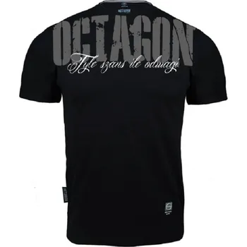 Pánské tričko Pánské triko OCTAGON Tyle Szans Ile Odwagi Nápis 2 černé velikost: M
