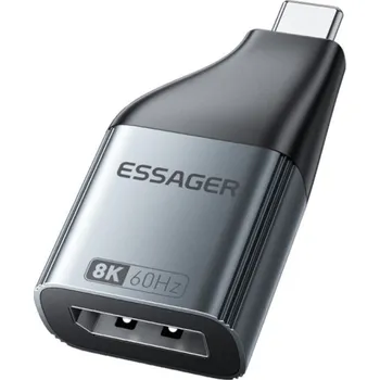 ESSAGER ES-OTG22 video redukce - Display Port na USB-C - tmavě šedá