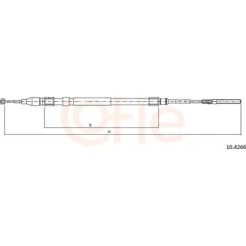 Lanko parkovací brzdy Tazne lanko, parkovaci brzda, 10.4266