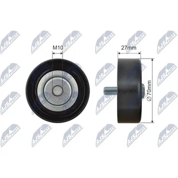 Vratná/vodicí kladka, klínový žebrový řemen, RNK-CH-050