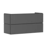 Hansgrohe Xilesa E - Umyvadlová skříňka 1180/470 se 2 zásuvkami, břidlicová šedá matná 54264760