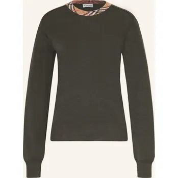 Dámský svetr Burberry Dámský Vlněný Svetr, tmavě zelená, 34