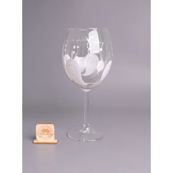 Sklenice MAXI VÍNOVKA - bílé peří