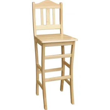 Jídelní židle Slevadoma Barová židle dřevěná | masiv borovice Barva: Barva šedá