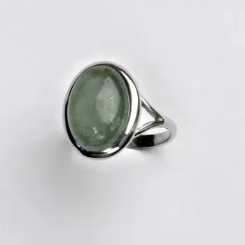 Prsten Zlatý prsten, bílé i žluté zlato, přírodní kámen akvamarin C - T 1454 m (akvamarin 14x10 mm)