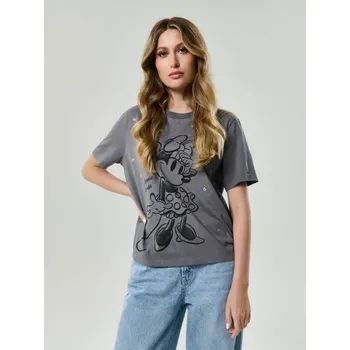 Dámské tričko Sinsay - Bavlněné tričko Minnie Mouse - šedá - 406FG-90X - 406FG-90X-XL