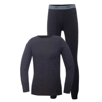 Sportovní oblečení 2117 of Sweden PAUKI dětský set merino termoprádla, grey melange 128