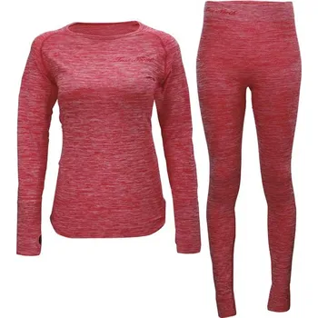 Dámské termo spodní prádlo TN - dámský set funkčního termoprádla, červený melír S/M