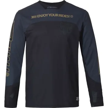 cyklistický dres Rehall Geri-R pánské cyklo tričko s dlouhým rukávem, Black XL