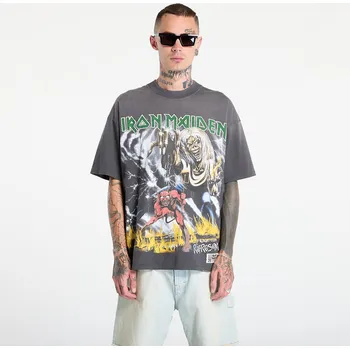 Pánské tričko Tričko REPRESENT x Iron Maiden Number Of Beast T-Shirt Sunfade Grey L