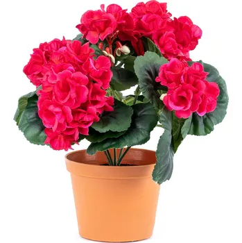 umělá květina Umělá květina Muškát v květináči růžová, 26 x 10 x 10 cm