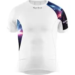 Pánské funkční triko krátký rukáv SPACE MAN bílá Bamboo Ultra - Vínová / S