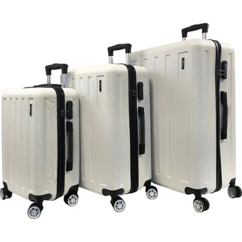 Bavy Cestovní kufr skořepinový Stripes White - set 3 ks