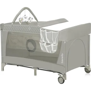 Dětská postýlka Lionelo - Cestovní postýlka FLOWER Cappuccino