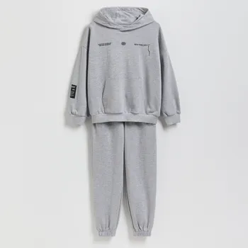 Chlapecká mikina Reserved - Bavlněná sada - světle šedá - 119FI-09M - 119FI-09M-152