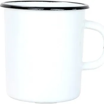 Novomoskovskaya posuda Smaltovaný hrnek ø 8 cm - 0.4 l kónický bílý