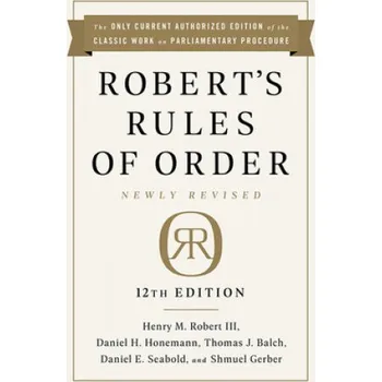 Cizojazyčná kniha Robert's Rules of Order Newly Revised, 12th edition (Daniel H. Honemann,Thomas J. Balch)(Brožovaná)