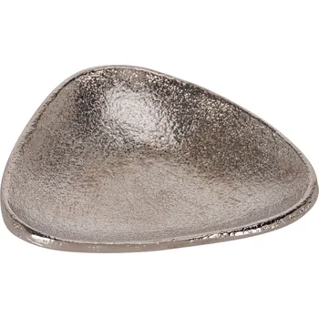 H&L Stříbrná hliníková miska, trojuhelníkový design (8x8x2 cm)