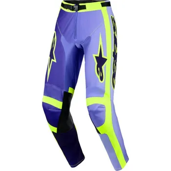 Moto kalhoty Kalhoty RACER PORTL, ALPINESTARS (fialová/žlutá fluo) 2026 (Velikost: 40)