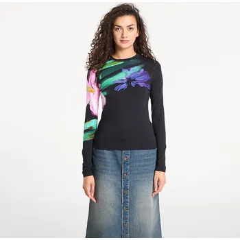 Dámské tričko Tričko Desigual Lena Ls T-Shirt Black S