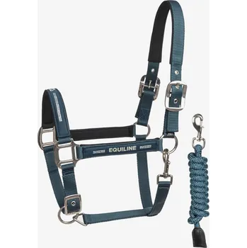 Ohlávka + vodítko Equiline Enkas cob legion blue