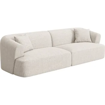 Pohovka Cosmopolitan Design Světle béžová čalouněná čtyřmístná pohovka Campi 255 cm