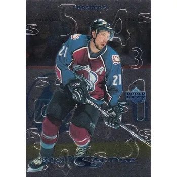 Karetní hra insert karta PETER FORSBERG 99-00 UD Sixth Sense číslo SS6