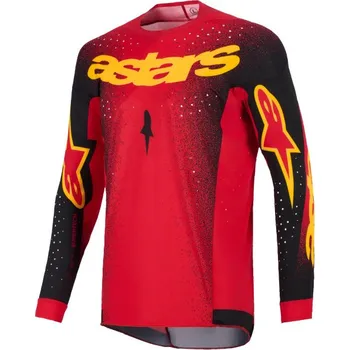 Moto dres Dres SUPERTECH SCENZ, ALPINESTARS (červená/černá/žlutá) 2026 (Velikost: M)