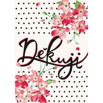 Přáníčko BeBechy - A6 - bílé - Děkuji2