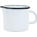 VEF Smaltovaný hrnek s výlevkou ø 10 cm - 0.75 l bílý