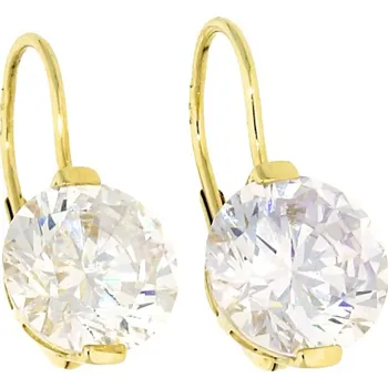 Náušnice Goldstore Zlaté náušnice velké zirkony Váha: 4.54 g